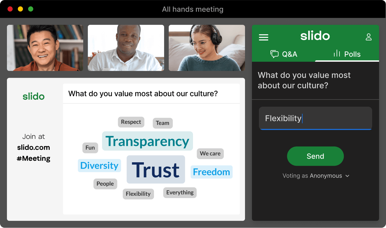 Slido for enterprise integrations.