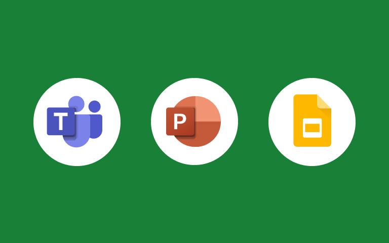 Microsoft Teams, Powerpoint and Google Slides integrations.